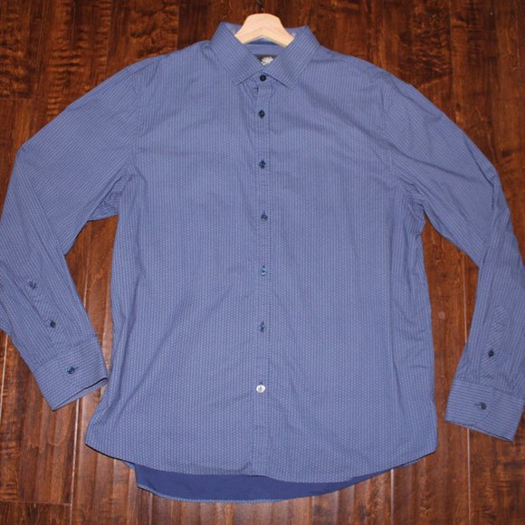 English Laundry Men's Blue Dress Shirt - Picture 1 of 4
